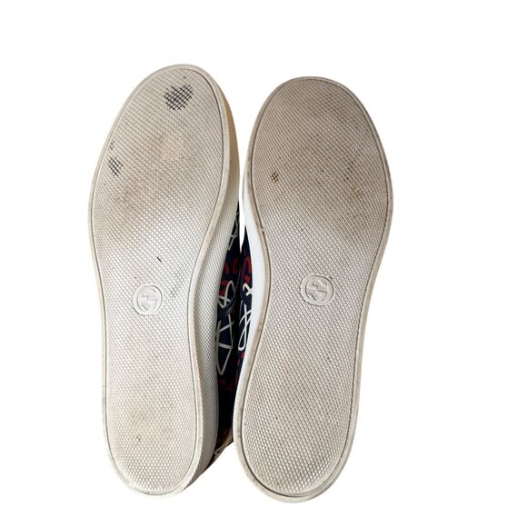 Gucci Ghost Navy Blue Monogram Star Men's Slip on Sneakers Size 14 - Picture 9 of 9